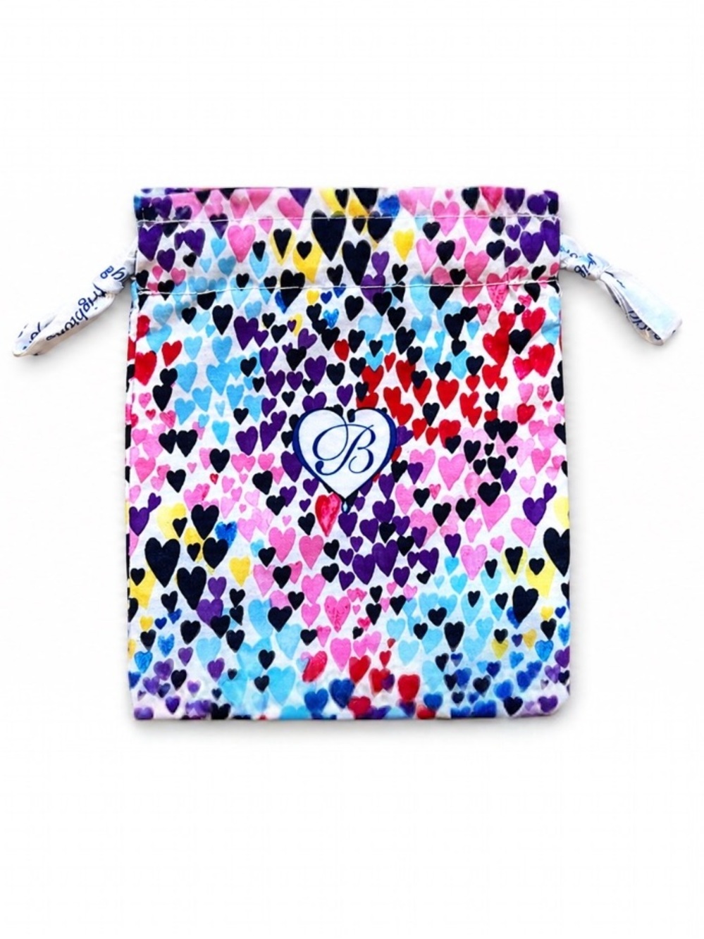 Brighton Colorful Heart Print Drawstring Jewelry Gift Pouch Travel Storage Bag - Picture 2 of 2